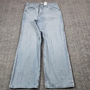 VTG GAP Jeans Mens 36x30 Blue Straight Relaxed Loose Fit Light Wash Denim 32x29